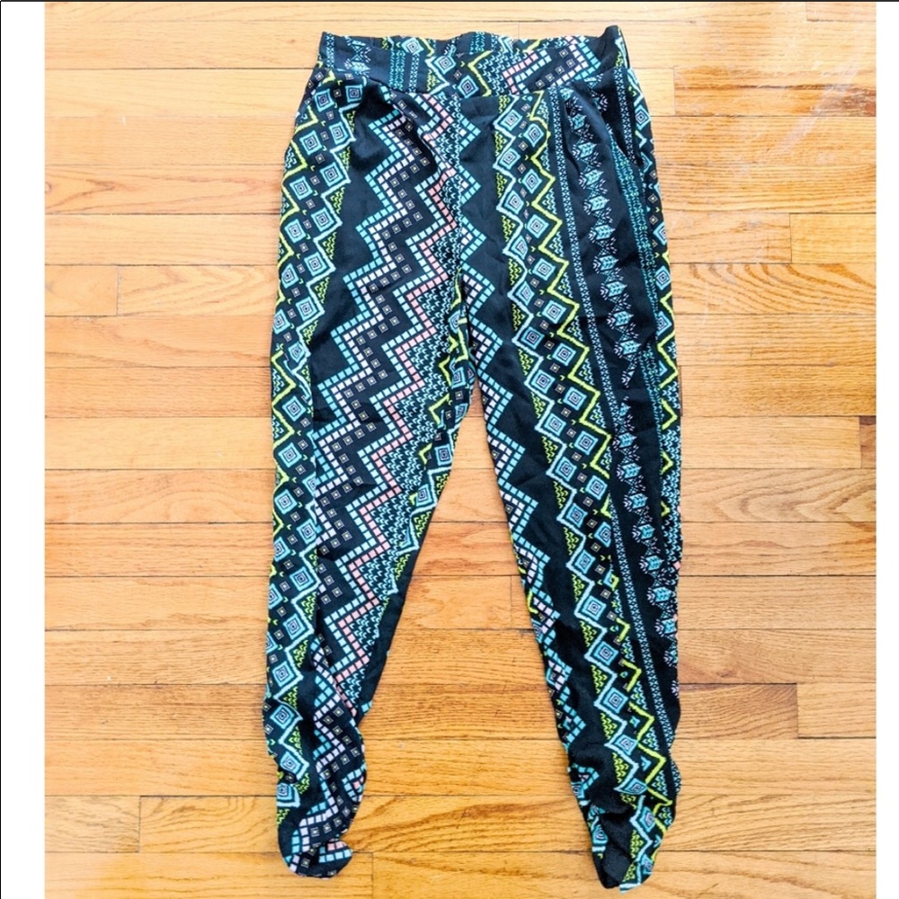 LA Hearts Tribal Aztec Zig Zag Jogger Casual Pants